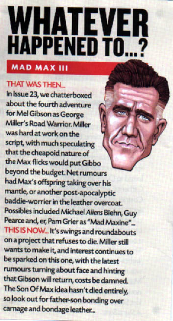 Mad Max 4, Total Film, November 2001