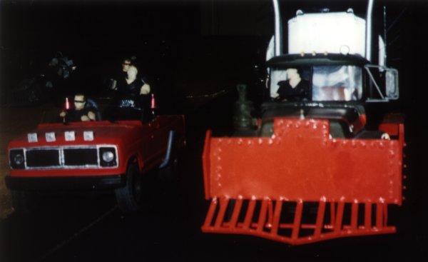 Mack Truck and Red F100 front view