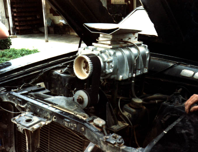Mad Max Interceptor - After Mad Max 2 / The Road Warrior, picture under the hood with the bonnet up