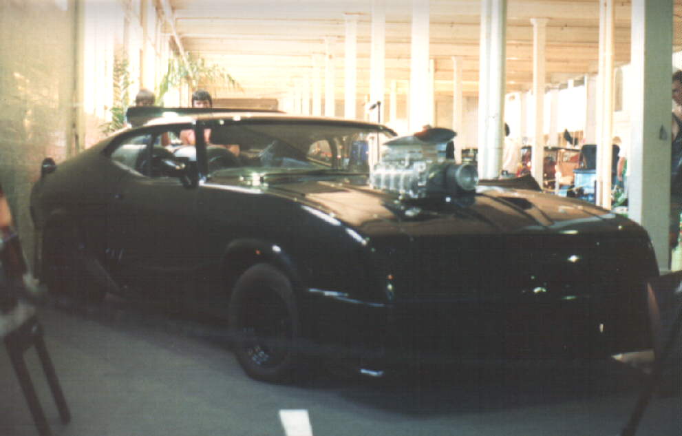 Mad Max Interceptor - 1980s promotional display of the restored Mad Max Interceptor