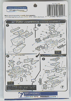 Revell / Monogram, Ford 427ci V8 Engine Box Back