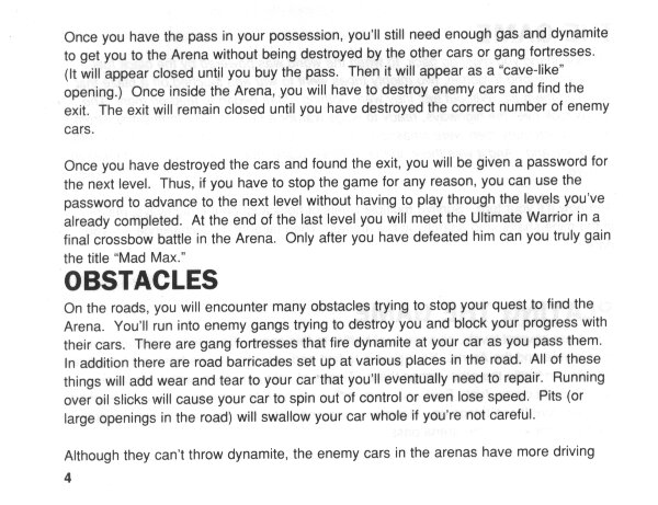 NES Mad Max Manual - Page 4